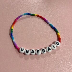 Colorful Unafraid Beaded Bracelet
